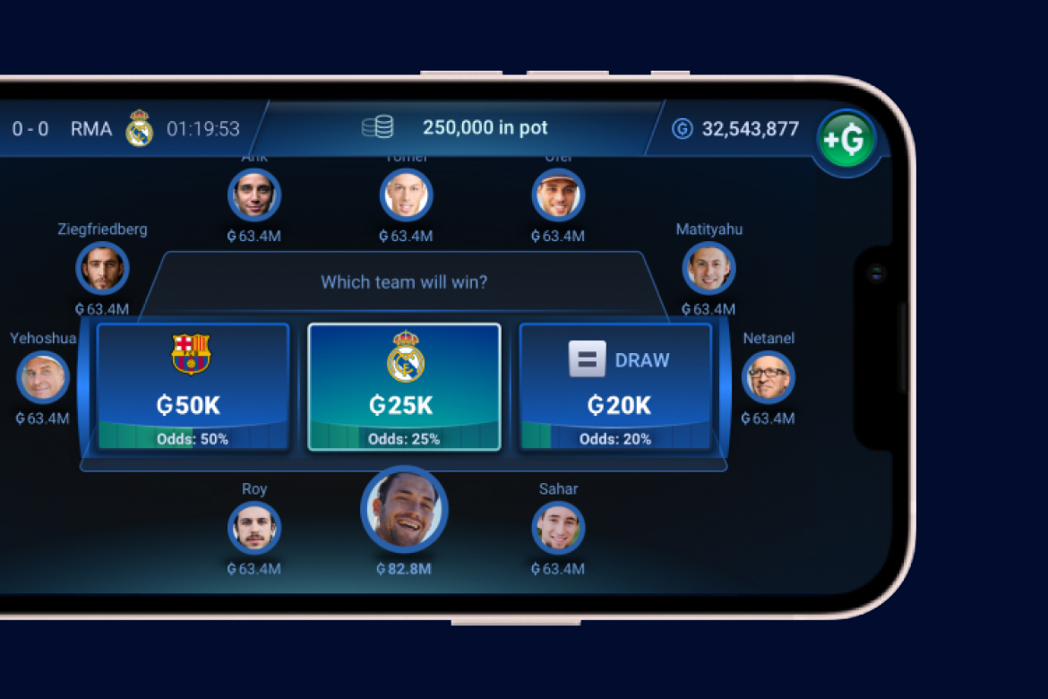 תכנון ועיצוב משחק מרובה משתתפים המשלב את עולם הפוקר עם צפיה בזמן